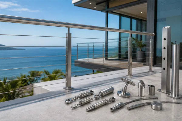 Stainless Steel Railing Guide: Handrail, Rail, Cable, and 316 Stainless Steel Railing System Components 1 jiug1