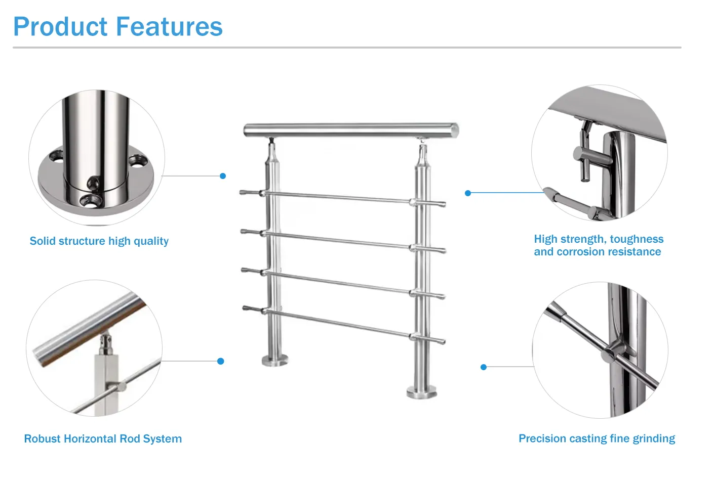 Stainless Steel Staircase Railing Manufacturer | Custom OEM Rails