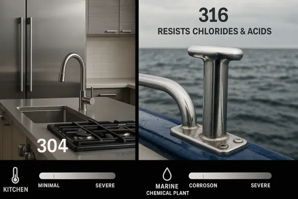 304 and 316 stainless steel uses