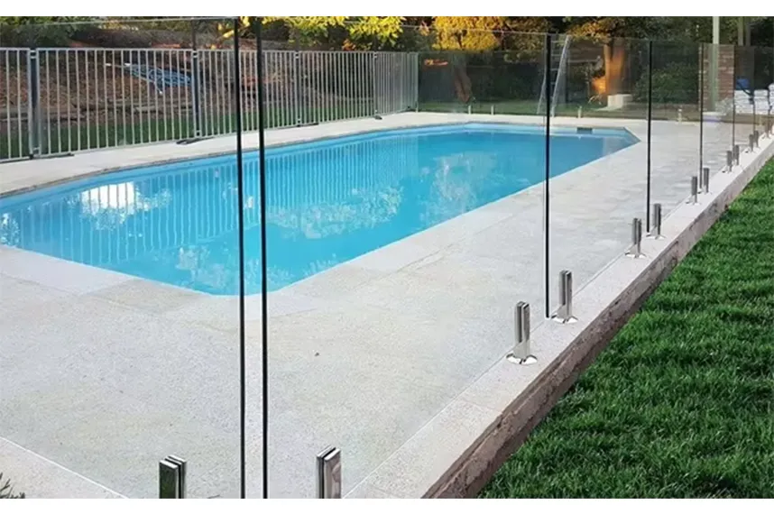balaustrada de vidro sem moldura