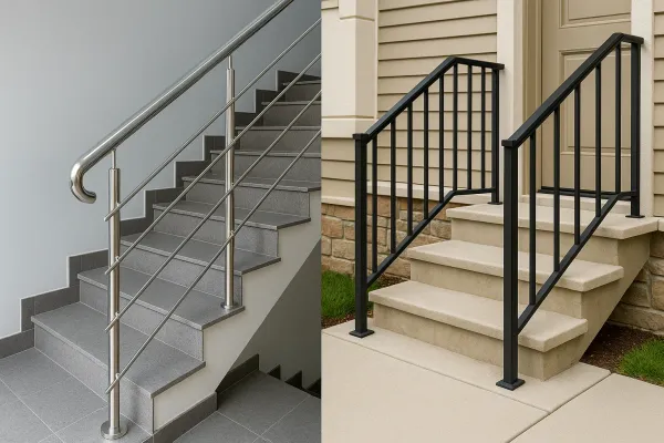 stainless steel vs mild steel railing comparison
