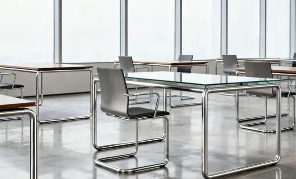 stainless steel tube in office tables and seating