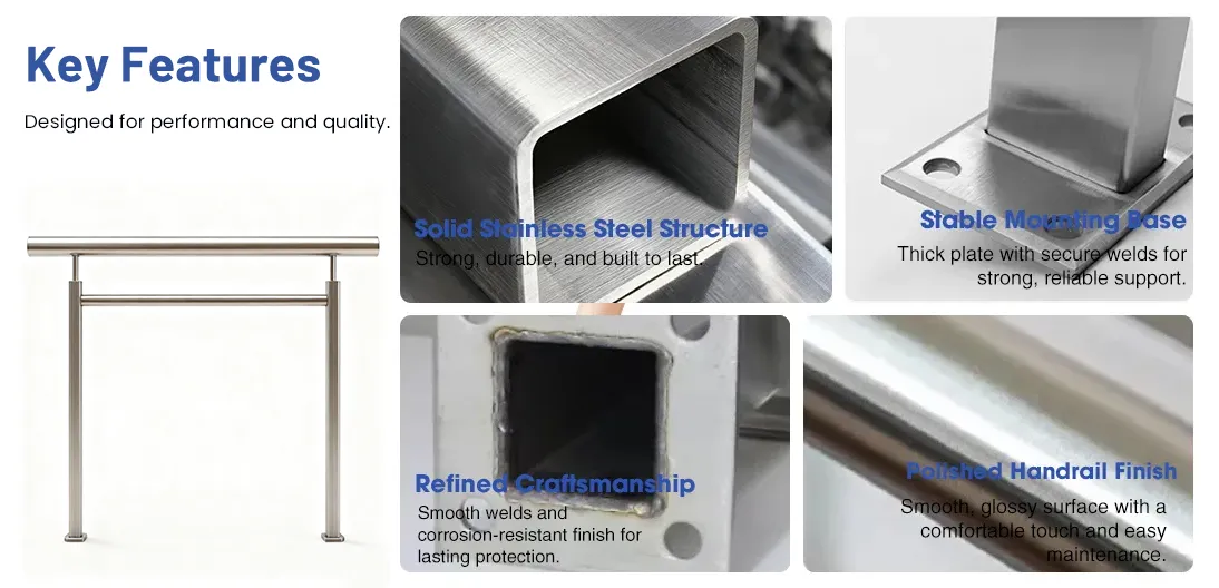 درابزين يدوي من الفولاذ المقاوم للصدأ