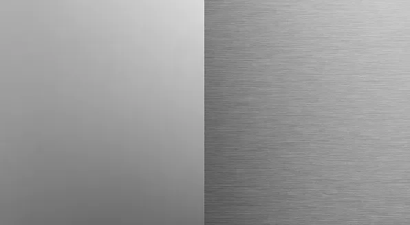 polished and brushed stainless steel