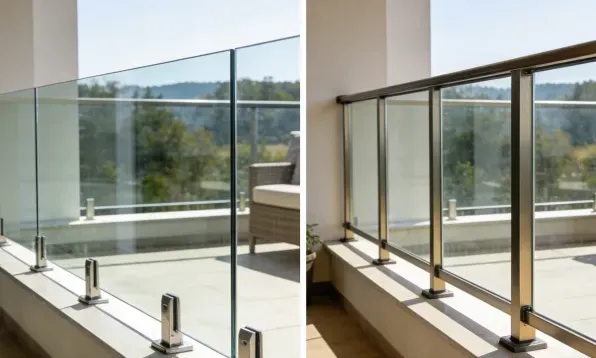 Frameless vs framed glass railing